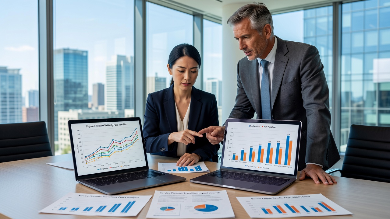 Analyzing Shifts in Search Engine Rankings Following Service Provider Transitions in Digital Marketing Strategies